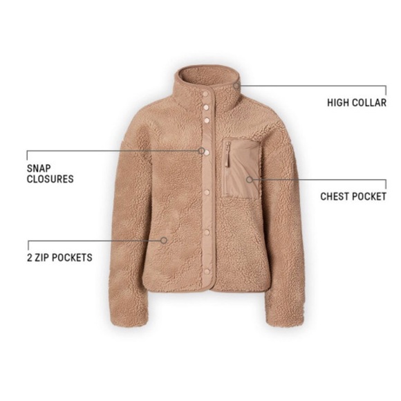 Fabletics Tahoe Teddy Jacket in Cozy Brown - Picture 3 of 6